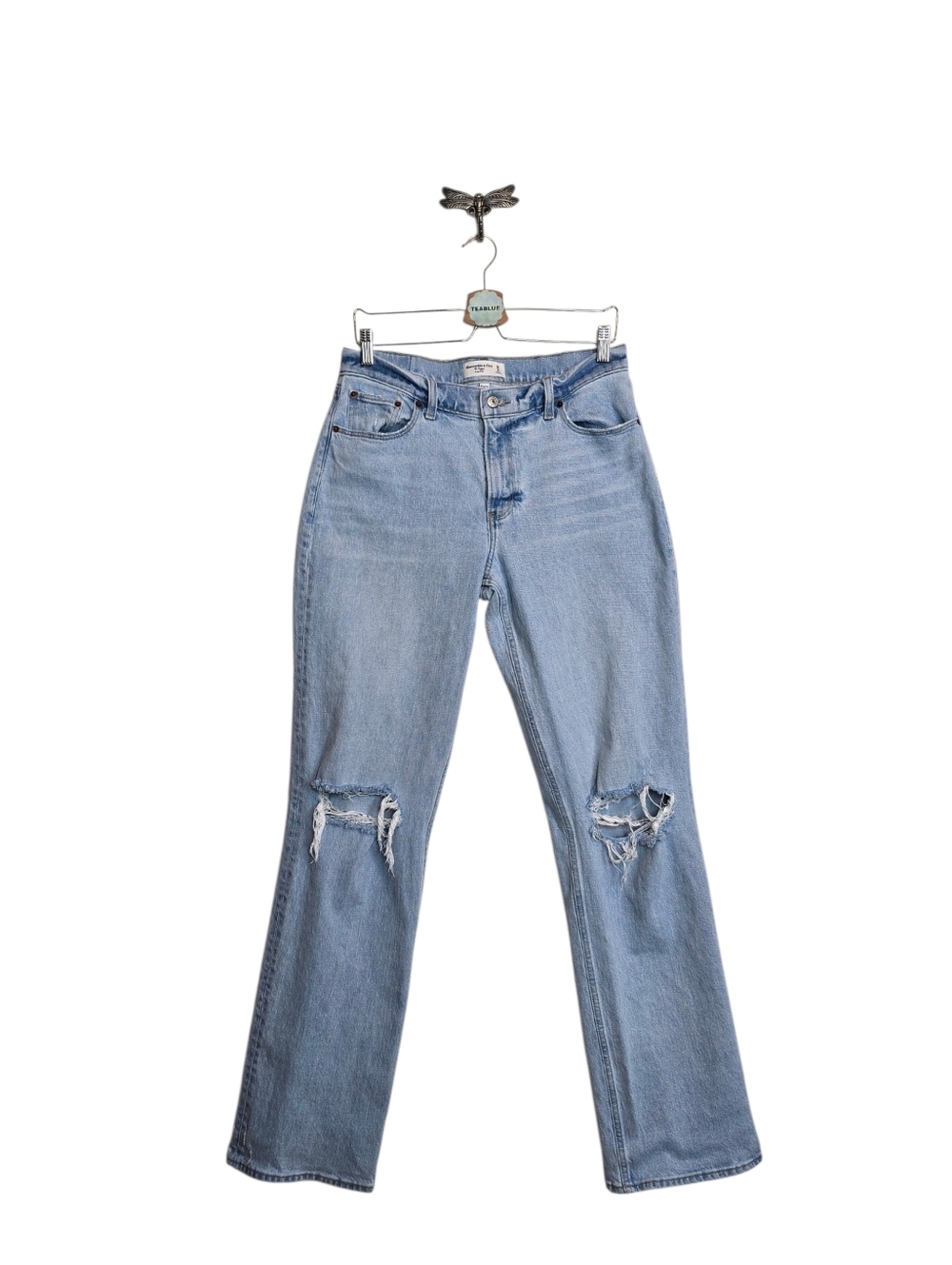 Abercrombie & Fitch 28 Curve Love The Baggy Low Rise Straight Leg Jean 28/6xl